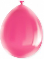 ballonnen Metallic 18,5 cm latex roze 8 stuks