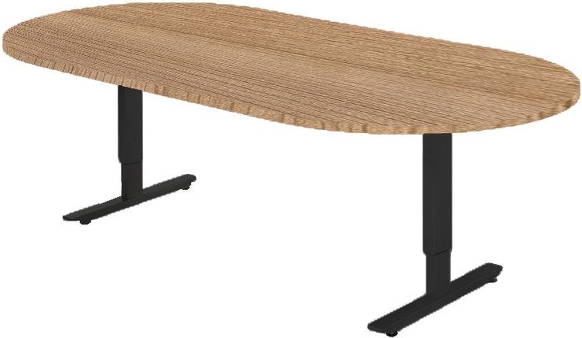 Offeco Bureau York - Bureau - Bureautafel - Vergadertafel - Gaming bureau - Game bureau - Computertafel - Desk - Bureau Zwart - Verstelbaar bureau - Gaming Desk - Bureau tafel - Bureau verstelbaar  Havanna  240x120cm-- blad-  onderstel- x120