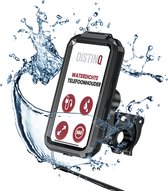 DistinQ Telefoonhouder Fiets Waterdicht (4.5 tot 5.8 inch) - 360 Graden draaibaar - fiets, scooter & motor - GSM houder fiets - Waterdicht IP67 - Zwart
