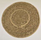 Placemats Natuurlijk Gras Set 2 Stuks - Placemat Rond - Placemat - Natuurlijk Bord Onderlegger - Decoratieve Placemats - Diameter 20 Cm - Handgemaakt