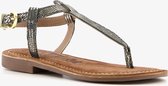 Groot leren meisjes sandalen - Goud - Maat 32 - Echt leer