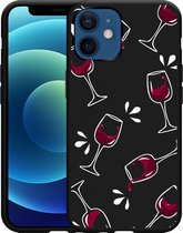 iPhone 12/12 Pro Hoesje Zwart Wine not? - Designed by Cazy