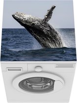 Wasmachine beschermer mat - Springende walvis - Breedte 60 cm x hoogte 60 cm