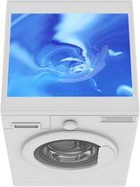 Wasmachine beschermer mat - Weergave van een vortex in blauw water - Breedte 55 cm x hoogte 45 cm
