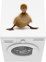 Wasmachine beschermer mat - Baby eend die poseert - Breedte 60 cm x hoogte 60 cm