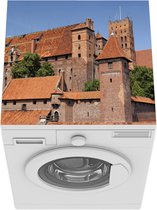 Wasmachine beschermer mat - Blauwe lucht boven het Slot Mariënburg kasteel in Malbork - Breedte 60 cm x hoogte 60 cm