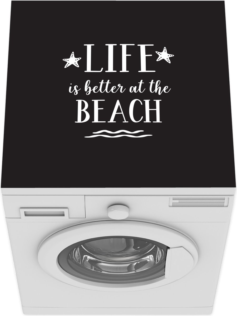 Wasmachine beschermer Wasmachine mat - Spreuken - Life better the beach -... bol.com