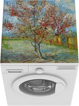 Wasmachine beschermer mat - De roze perzikboom - Schilderij van Vincent van Gogh - Breedte 60 cm x hoogte 60 cm