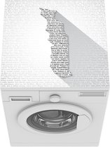 Wasmachine beschermer mat - tekst in de vorm van Togo - Breedte 60 cm x hoogte 60 cm