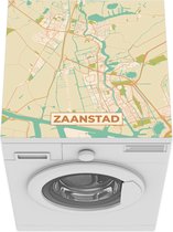 Wasmachine beschermer mat - Kaart - Zaanstad - Vintage - Breedte 60 cm x hoogte 60 cm