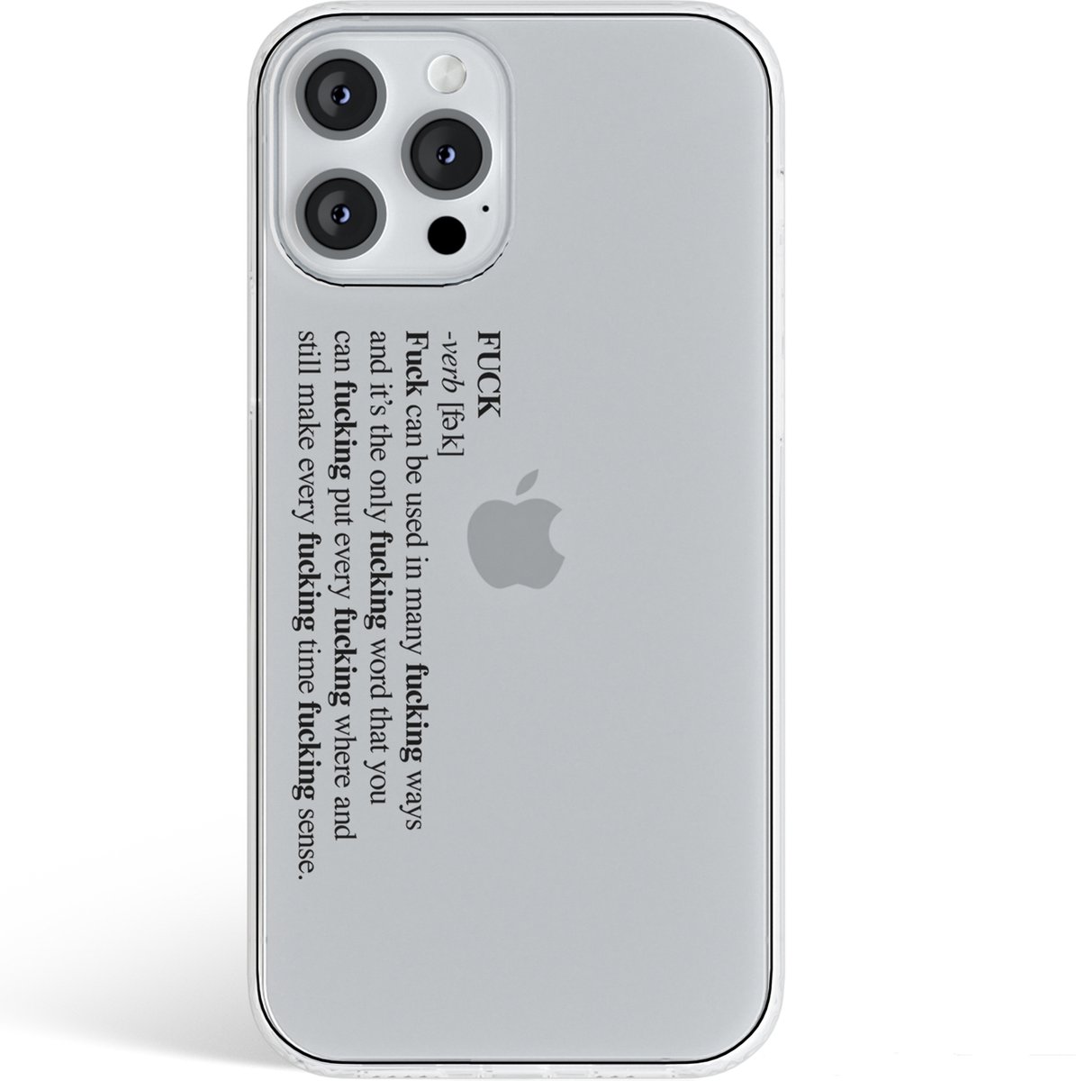 Socialcase hoesje geschikt voor Apple iPhone 12/12 Pro - Siliconen Back Cover - Transparant - met tekst f*cked