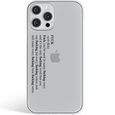 Coque Socialcase adaptée pour Apple iPhone 12/12 Pro - Coque arrière en Siliconen - Transparente - avec texte f*cked