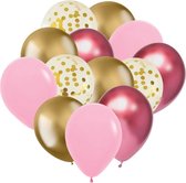 Ballons rose or (32 pièces) / ballons rose / naissance / décoration de mariage / ensemble de ballons / arche de ballons / décoration de fête rose / fête de révélation de sexe / fête d'enfants / ensemble de ballons / fille d'anniversaire
