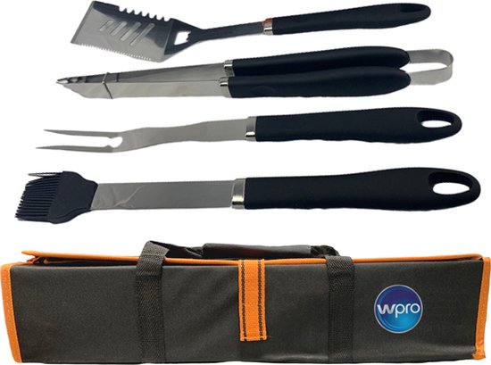 WPRO BBQ450 Luxe Barbecue set in draagtas – voorjaar – zomer – kerst – vaderdag cadeau – geschenk cadeautje voor papa man vader opa pa vriend buurman