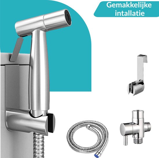 Handdoucheset voor toilet met 2,5 meter slang - Hygiënische Handdoucheset voor toilet met 2,5 meter slang - Hygiënische