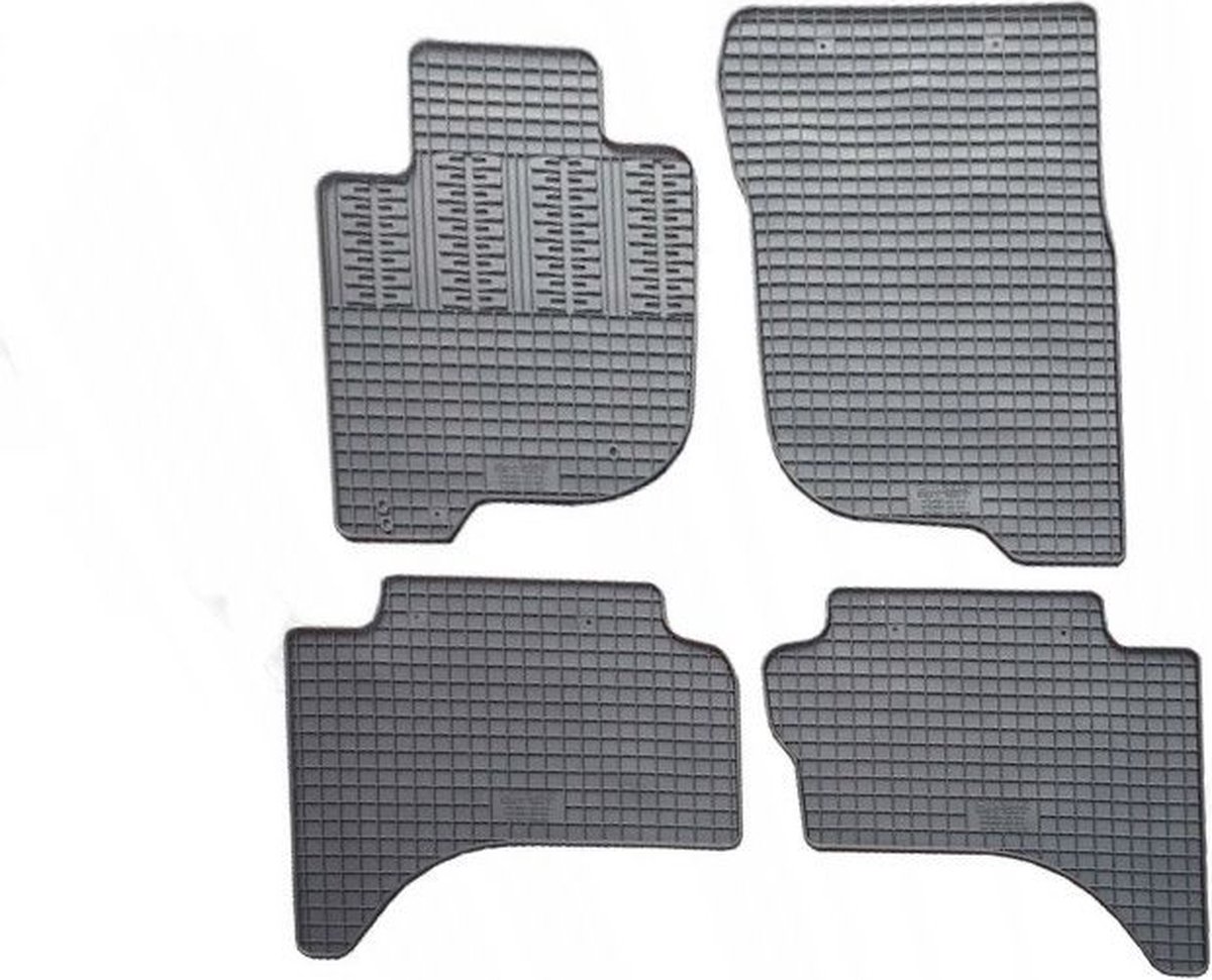 Rubber matten passend voor Fiat Fullback Double Cab 2016- & Mitsubishi L200 (Triton) Double Cab 2015- (4-delig + montagesysteem)