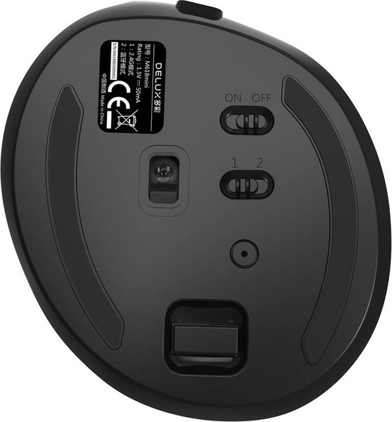 Delux M618DB souris verticale ergonomique rechargeable sans fil