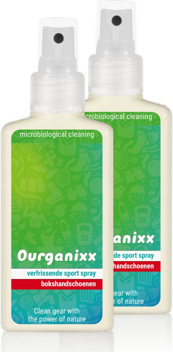Ourganixx Refreshing Sports Spray Boxing - frisse bokshandschoenen, schoenen en scheenbeschermers - Duopack - 2 x 100 ml