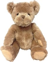 Pluche knuffel dieren teddy beer/beren bruin 32 cm, zittend 21 cm - Speelgoed knuffelbeesten