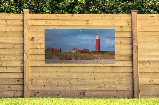 Décoration murale extérieur Phare aux Pays- Nederland - 160x80 cm - Toile de jardin - Affiche extérieure