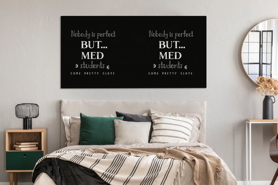 Tableau sur toile Médicaments - Étude - Étudiants - Citations - 160x80 cm - Décoration murale