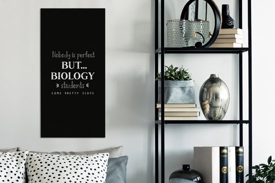 Peinture sur toile Citation - Biologie - Étudiants - 40x80 cm - Décoration murale