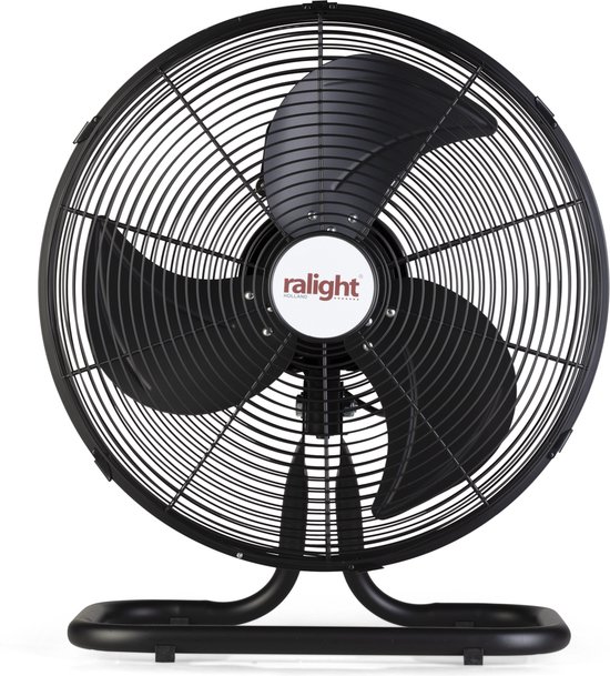 Vloerventilator 50 cm zwart | Professioneel, zwenkbaar, 3 snelheden, stevig statief, krachtig airflow