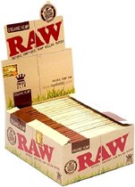 RAW Organic King Size Slim - Papier à Rouler - 50 Pièces/Présentoir