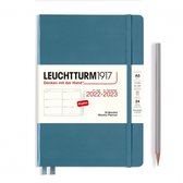 Leuchtturm1917 - agenda - 2022/2023 - weekplanner - 18 maanden - a5 - 14,5 x 21 cm - hardcover - blauw grijs