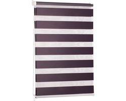 Blumtal Gestreepte Gordijnen - Transparante Rolgordijnen - Kant en Klaar - 100 x 195cm, Paars - Set van 1