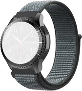 Nylon bandje - donkergrijs, geschikt voor Samsung Galaxy Watch 46mm, Watch 3 - 45mm, Gear S3 Frontier, Gear S3 Classic
