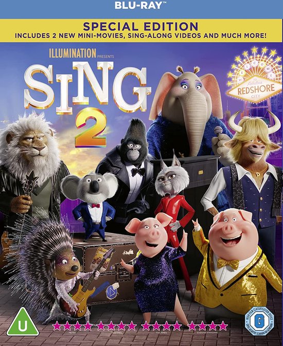 Sing 2 [Blu-ray] [2022] [Region Free](import zonder NL ondertiteling)