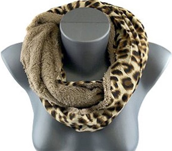 Fleece Colsjaal Dames - Panter Beige - Infinity Scarf