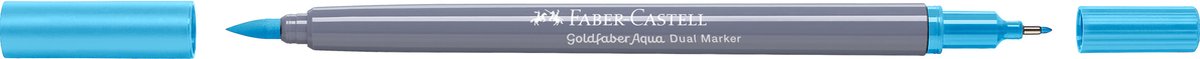 Faber-Castell - Duo aquarel marker - Goldfaber - mangaan blauw 245 - brush / 0,6mm - FC-164645