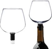 Wijnglas stopper - Wijn - Wijn accessoires - Afsluiter - Wijnglas - Wijnschenker - Glas - transparant