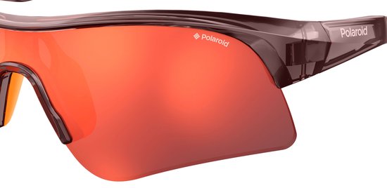 Polaroid® XXL Orange Sports Master Grote Antislip Sport Zonnebril Hardloop Wielrenbril Wielrennen van Polaroid — afbeelding 2