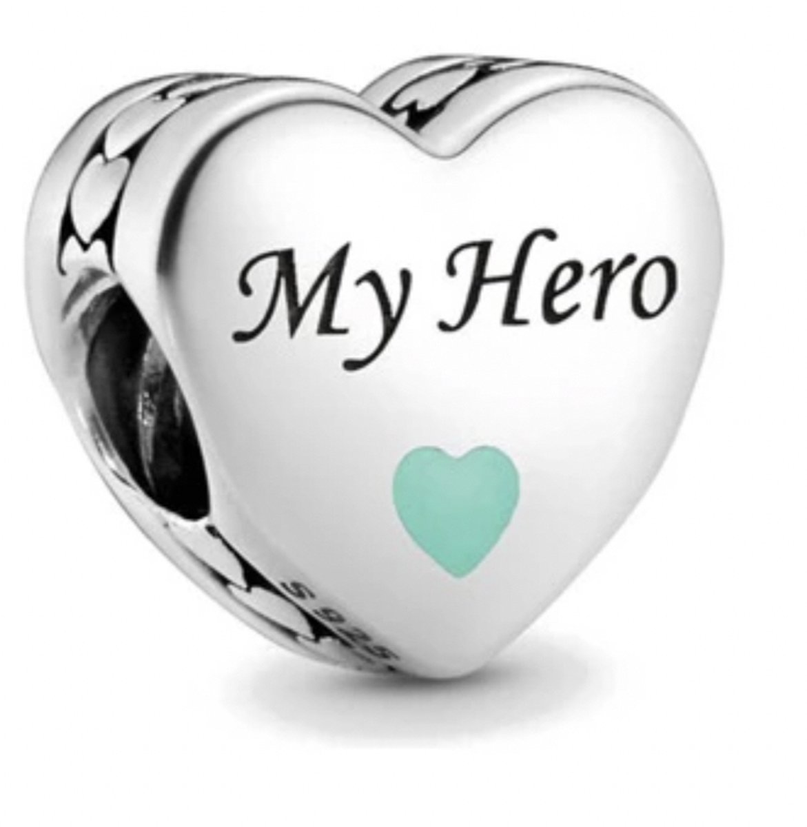 Zilveren Bedel moederdag - My Hero Bedeltje - Sterling zilver 925 - Moederdag Cadeau Tip - Past op je armband - Estacks