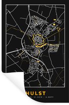 Stickers muraux - Houx - Plan de la ville - Black and Gold et Or - Carte - Carte - 20x30 cm - Feuille adhésive