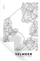 Muurstickers - Sticker Folie - Kaart - Nederland - IJsselmeer - Plattegrond - Stadskaart - 40x60 cm - Plakfolie - Muurstickers Kinderkamer - Zelfklevend Behang - Zelfklevend behangpapier - Stickerfolie