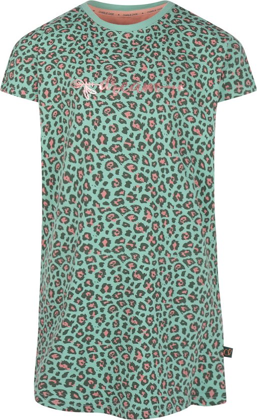 Charlie Choe meisjes pyjama Dreams panterprint Green