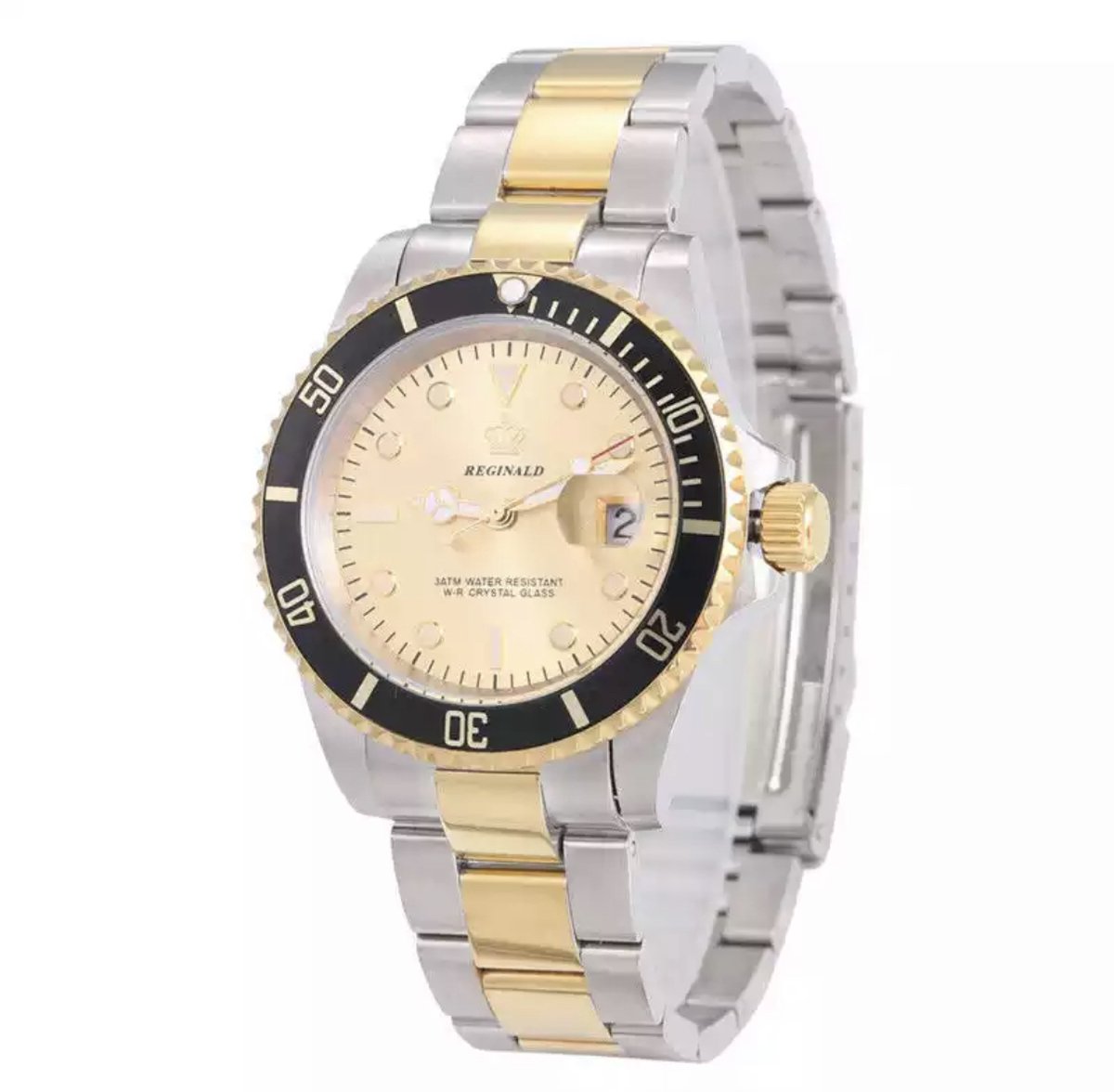 Reginald Horloges - Silver Gold - Horloge mannen/vrouwen - Luxe Design - Heren/dames horloge - 40 mm - Roestvrij Staal - Waterdicht - Schokbestendig - Geschenkset