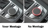 Rouge Rouge Audi A3 S3 RS3 8V MMI Center Console Bouton Navigation Multimédia Tuning