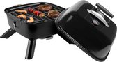 BBQ - Princess 112256 Hybride Barbecue – Met thermometer - Elektrische BBQ - Tafelmodel - Gebruik elektrisch of met kolen – Inclusief deksel - 2000W