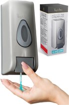 Vog & Arths - Distributeur de savon mural / distributeur de désinfection - Pompe à savon murale - Grijs - Pompe à savon mécanique - 350ML - Sans piles!