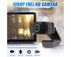 Webcam voor PC 360 roterende USB-webcam met ingebouwde microfoon – Camera voor Computer – Laptop – Geschikt voor: Windows en Mac