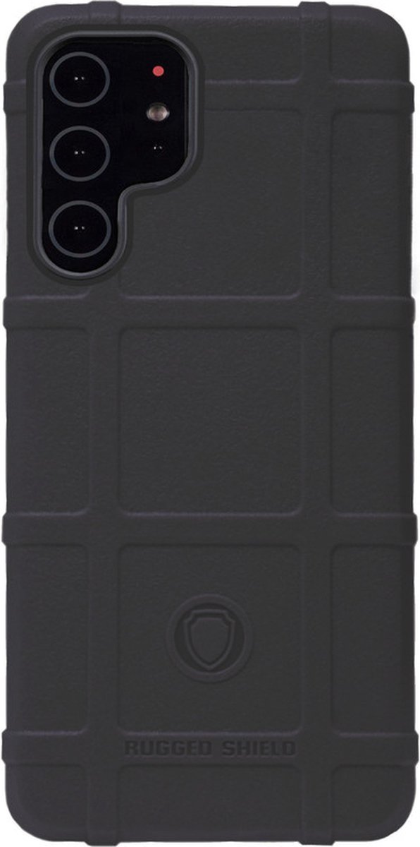 RUGGED SHIELD Rubber Bumper Case Hoesje Geschikt Voor Samsung Galaxy S22 Plus - Zwart