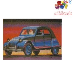 Stick-it Citroen 2CV (eend), ca. 8.000 steentjes, compatibel met Ministeck