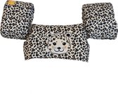 Swim Essentials - Swim Jumper met panterprint - Zwemvest - Drijfvest kind - Reddingsvest - 2-6 jaar - Foam - beige