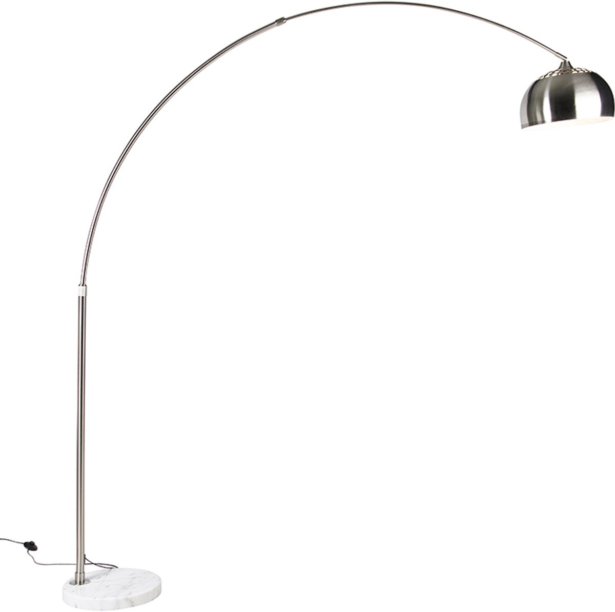 QAZQA xxl - Moderne Booglamp | Vloerlamp | Staande Lamp - 1 lichts - H 2690 mm - Staal - Woonkamer | Slaapkamer