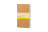 Moleskine Cahier Journals - Large - Blanco - Bruin - set van 3